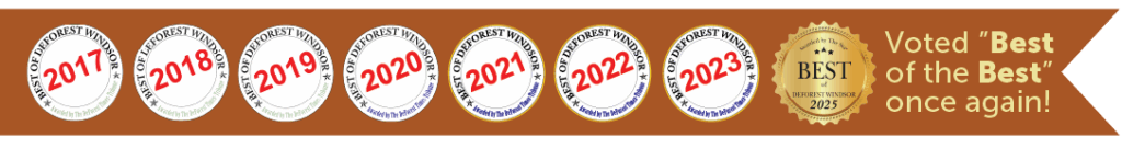 Best of the Best for 8 years. Flag displaying 8 awards